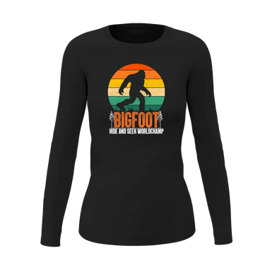 Bigfoot Hide And Seek Women Long Sleeve Shirt